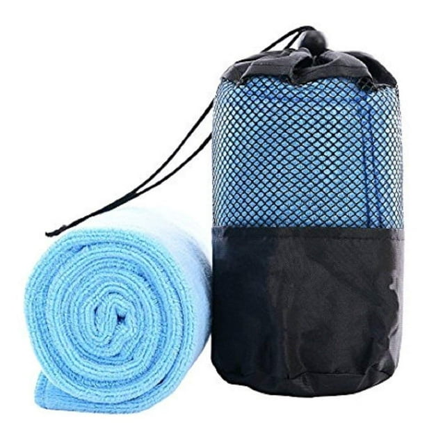 iLett Microfiber Sport and Gym Towel Royal Blue with Black MESH BAG 16 x 48 inches&nbsp;