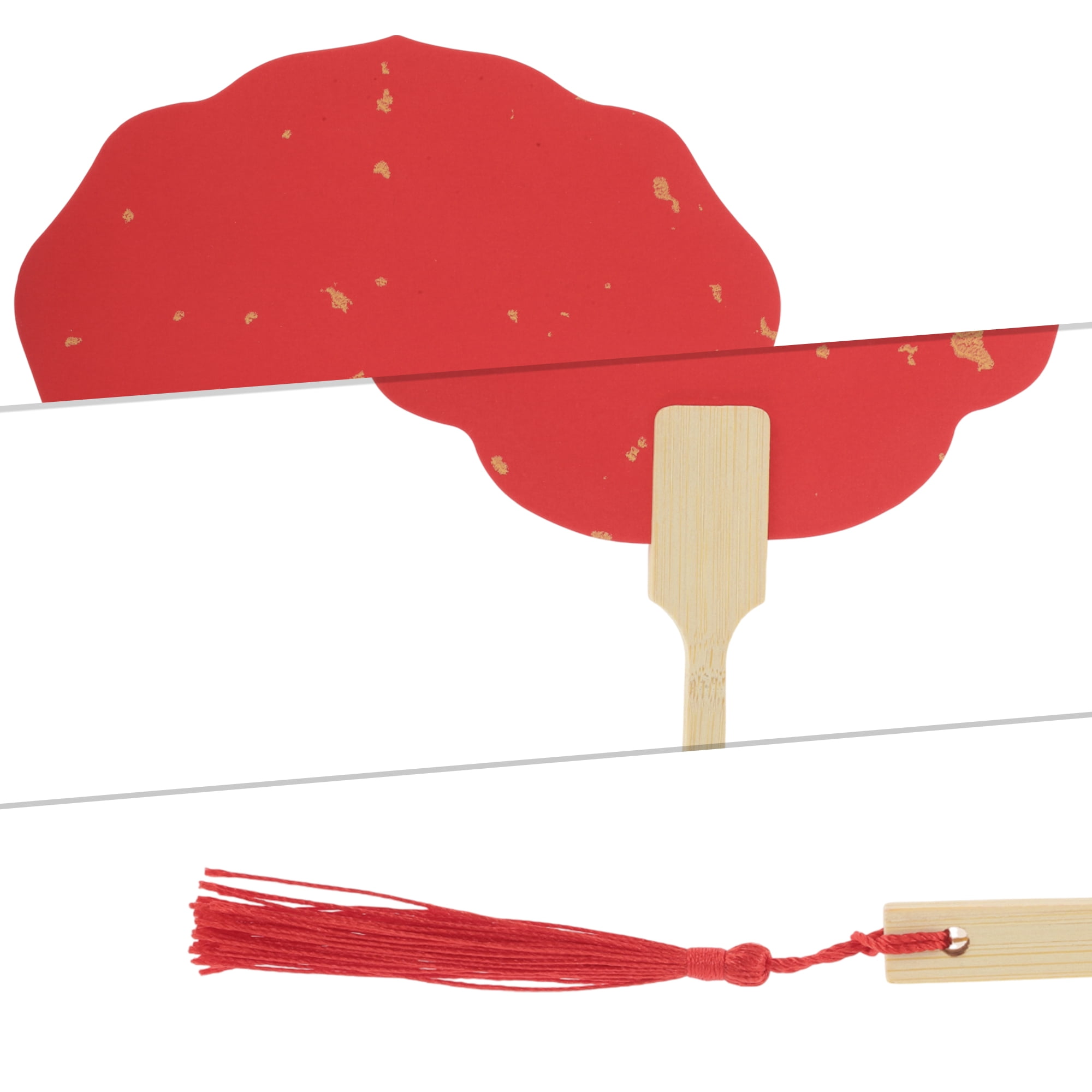 Unique Bargains Folding Fan Red Lily