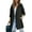 Black M, variant on Fall Spring Women Windbreaker Turn-down Collar Notch Collar Double-breasted Loose Overcoat Mid Length Solid Color OL Commuting Coat Hiking Coat