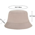 thumbnail image 5 of Zhengup Unisex Cotton Packable Bucket Hat Sun Hat Plain Colors for Men Women, 5 of 5