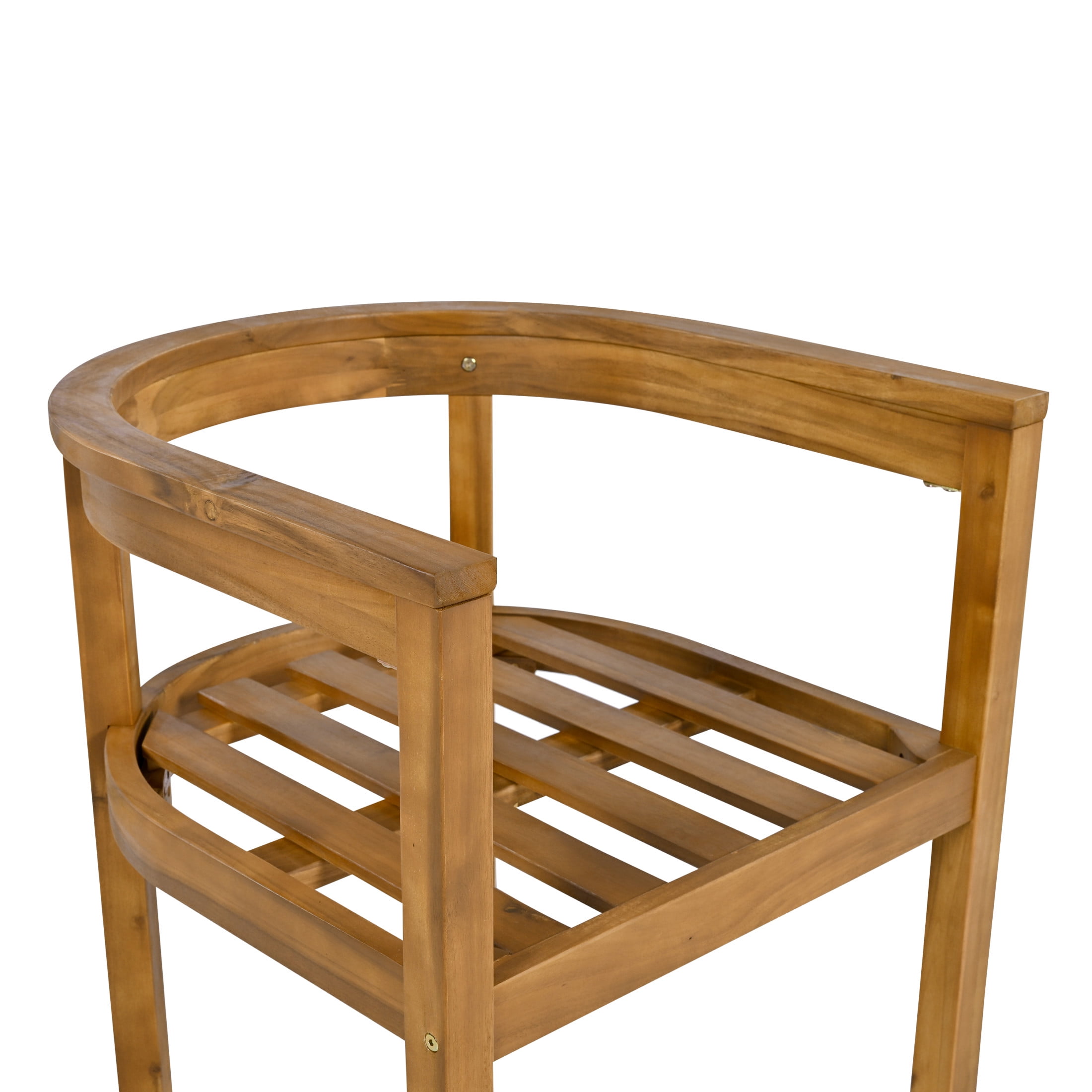 Christopher Knight Home 5-Piece Rustic Outdoor Dining Set, Round Table with Beige Cushioned Chairs, Teak
