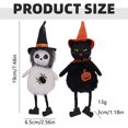 thumbnail image 3 of BNNG Black Cat Plush, 7.5 Inch Black Cat Stuffed Animals with Witch Hat, Cute Black Cat Plushie Doll, Soft Stuffed Cat Plush Hanging Ornaments for Birthday Christmas Tree Party Favor Decoration, 3 of 9