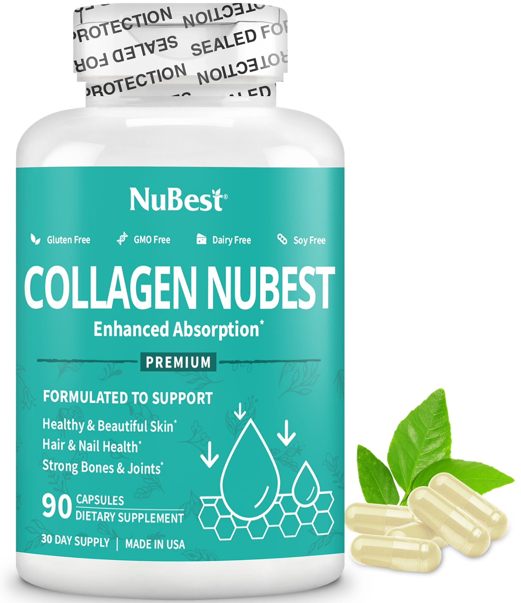 Collagen NuBest 90 Capsules Skin Beauty Supplement, Nourish Skin, Hair and Nails with Hydrolysate Collagen Collagen NuBest 90 Capsules Skin Beauty Supplement, Nourish Skin, Hair and Nails with Hydrolysate Collagen