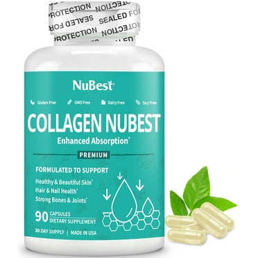 Collagen NuBest, Skin Beauty Supplement, Nourish Skin, Hair and Nails with Hydrolysate Collagen,  90 Capsules