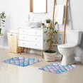 thumbnail image 6 of Yayeee Bath Rug for Bathroom Floor Non Slip Rectangle Fluffy Soft Absorbent Mat, 16"x24", Purple Art Pattern, 6 of 7
