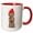 Red/White, variant on 3drose, Adorable Brown Cockapoo for Christmas Holiday Dog Lover Breed, 11oz Mug