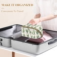thumbnail image 3 of FORMRS Makeup Bag Travel Cosmetic Organizer for Women Fold Flat Zipper Pouch with Handle, Watercolor Horses Pattern, 3 of 8