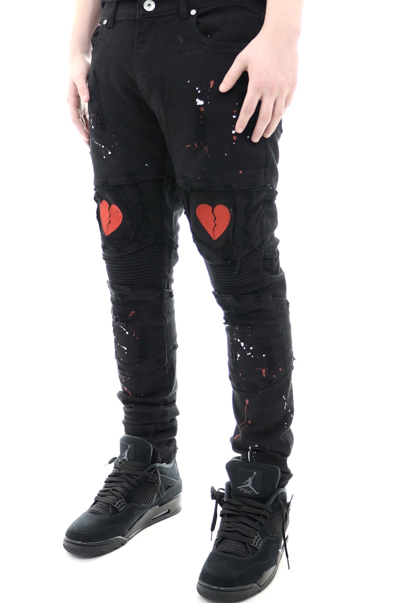 Focus Moto Heart Denim 38W/34L BLACK 