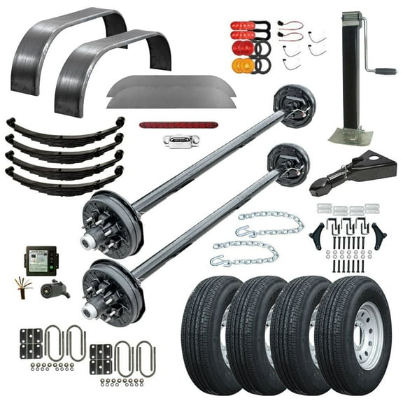 1682BLB - 16' x 82" Tandem Axle 14K Utility Lowboy Trailer DIY Master Plan Trailer Kit - 15 How-To Steps w/ Blueprint, TK Trailer Kit