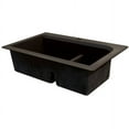thumbnail image 4 of Transolid Radius 33in x 22in silQ Granite Drop-in Double Bowl Kitchen Sink with 4 CADF Faucet Holes, In Espresso, 4 of 4