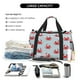 thumbnail image 5 of Easygdp Cute Red Crabs With Nautical Bolsa de Gimnasio, Bolsa de Viaje Duffel, Bolsa de Fin de Semana con Compartimentos, Bolsa de Mano para Noche, 5 of 7