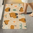thumbnail image 2 of Dreamtimes Bathroom Rug Toiletry Mat Set Cartoon Capybaras Print, Soft Absorbent Bath Rug and U-Shaped Contour Toilet Rug, Non-Slip Bath Carpet Bath Mats for Bathroom 17.3"x13.4"+23.6"x15.7", 2 of 5