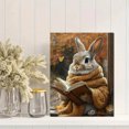 thumbnail image 2 of Qisvanset 12x16 Inch Window Reading Rabbit Canvas Wall Art, Whimsical Animal Cottagecore Style Home Decor, 2 of 8