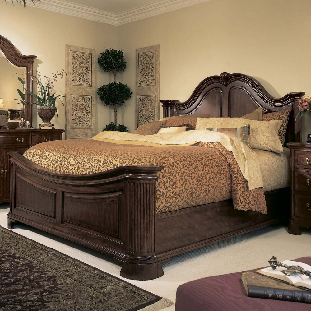 American Drew Cherry Grove Mansion Bed in Antique Cherry (Queen