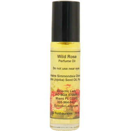 Wild Rose Perfume Oil, 0.3 Oz Portable Roll-On Fragrance