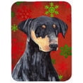 thumbnail image 1 of Carolines Treasures SC9417LCB Doberman Flocons de Neige Rouges et Verts Vacances Noël Planche à Découper en Verre - Grand, 1 of 4