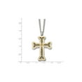 thumbnail image 2 of Mens Black and Yellow Plated Stainless Steel Cross Pendant Necklace with Chain (24 inches) for Men, 2 of 5