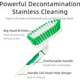thumbnail image 3 of 2-Pack Scrub Brush for Cleaning with Long Handle,Medium Firm Brush Bathroom Cleaning Supplies and Bathtub Cleaner and Shower Cleaning Brush,Multi-Scene Use for Kitchen or Carpet Brush,White&Green, 3 of 16