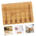thumbnail image 2 of Jabonera con diseño de cascada inclinada de , soporte para jabón en barra de madera de teca, ahorrador de jabón para ducha, baño, lavabo, cocina, 2 of 5