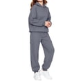 thumbnail image 6 of Piuwrlz Kids 2-Piece Hoodies Outfits Sets,Girls Cotton Sweatshirt Pants Fashion Set Dark Gray Size 13-14 Years, 6 of 9