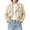 Beige, variant on Women’s Cropped Wool Blend Coat Lapel Collar Double Breasted Button Jacket, Loose Casual Pea Coat Outerwear with Pockets