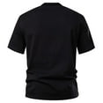 thumbnail image 4 of Handshe Men Short-sleeve Beefy Muscle Basic Solid Color Blouse Tee Shirt Short Sleeve Round-neck Blouses Shirts, 4 of 5