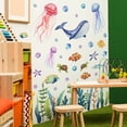thumbnail image 2 of Un conjunto de calcomanías de pared de animales marinos, calcomanía de pared, decoración de pared para sala de estar, dormitorio, cocina, oficina TUNC Sencillez, 2 of 4