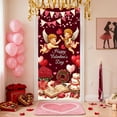 thumbnail image 4 of Steadline Festive Valentine's Day Door Cover Decoration with Heart Patterns - Durable Polyester Fabric Wall Hanging for Home Party and Holiday Interior Design, 4 of 7