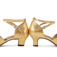 thumbnail image 5 of ZTTD Women's Indoor Suede Sole 5.5 Cm Medium Heel Fashion Comfortable Latin Dance Shoes Gold, 5 of 6