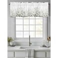 thumbnail image 4 of White Floral Field Valances for Windows, Rod Pocket Kitchen Valance Curtains - Soft & Washable Small Window Treatment for Living Room,&nbsp;Bathroom, Gardenia Plant , 42x12 Inch, 1 Panel, 4 of 9