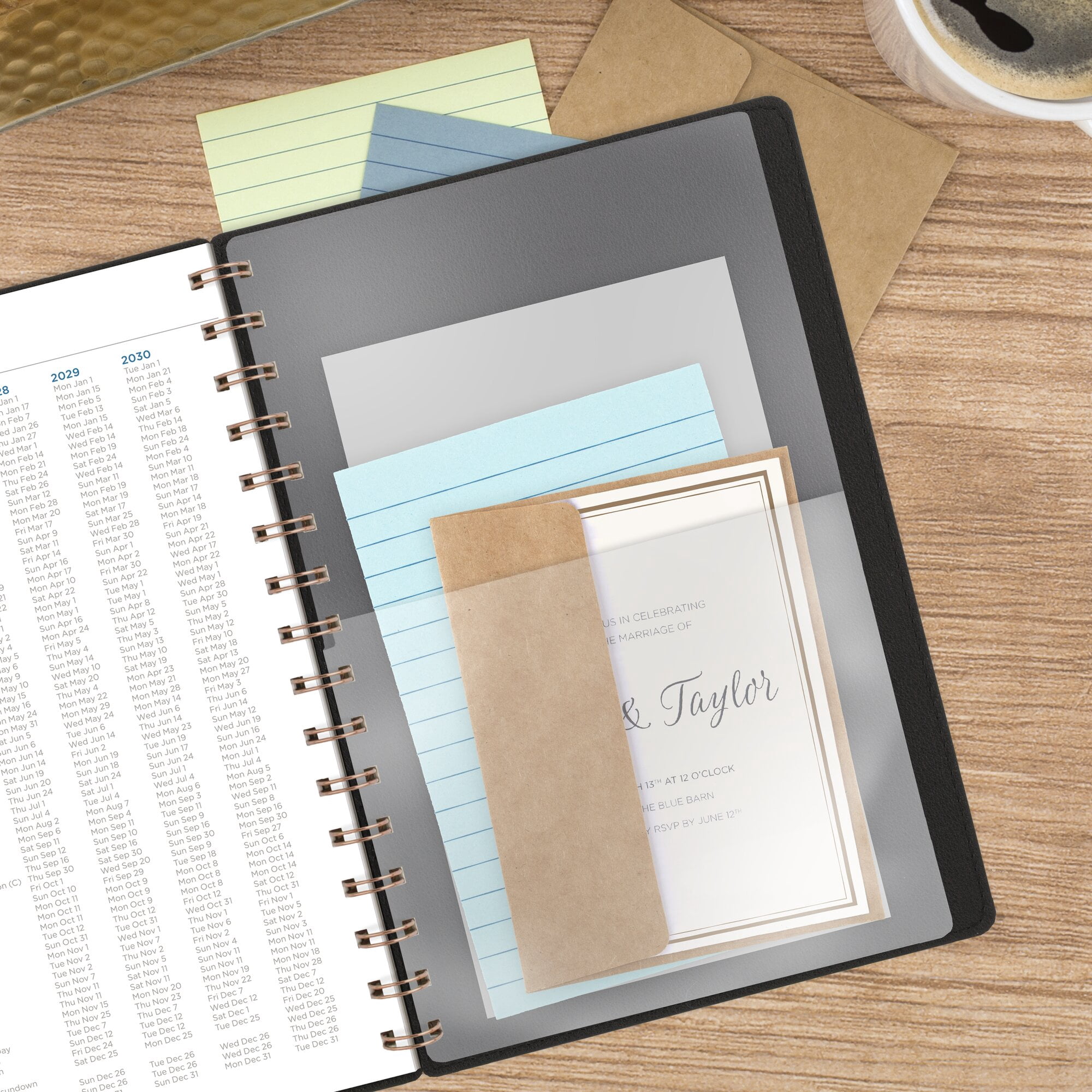 AT-A-GLANCE Signature Collection 2027 Weekly Monthly Planner Black Small 5 12 x
