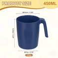 thumbnail image 2 of Uxcell Set de 4 Tazas de Café de Plástico, Tazas de Café Irrompibles, Vasos Reutilizables y Seguros con Asa para Té Leche Cocina, Azul Oscuro, 2 of 7