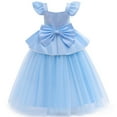 thumbnail image 3 of FYMNSI Girls Princess Halloween Costume Fancy Dress Kids Carnival Christmas Birthday Party Book Week Cosplay Tulle Dress with Accessories 11-12 Years Sky Blue, 3 of 6