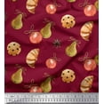 thumbnail image 1 of Soimoi Red Cotton Voile Fabric Cookies & Oranament Christmas Printed Craft Fabric by the Yard 56 Inch Wide, 1 of 3