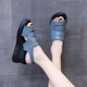 thumbnail image 5 of Amzcrzy Zapatos de mujer,Zapatos de mujer,Zapatillas de mujer, Sandalias para mujer elegantes de verano con punta abierta y plataforma de cuña retro. Sandalias Mujer Zapatillas De Casa, 5 of 7