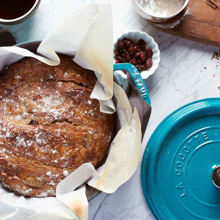 STAUB, Cast Iron Round Cocotte, 4-quart, Turquoise, Dutch Oven