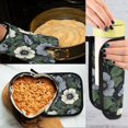 thumbnail image 5 of Yayeee Oven Mitts and Pot Holder Set of 4 Heat Resistant Kitchen Gloves Baking Hot Pad, Dark Floral, 5 of 5