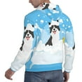 thumbnail image 6 of Picia Collie in Bathtub Pattern Casual Men's Hoodie - Lightweight Hooded Sweatshirt with Kangaroo Pocket, Comfortable Pullover for Everyday, Travel-X-Large, 6 of 7