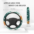 thumbnail image 6 of YFYANG Universal Elastic Watercolor Tropical Plant Flowers Car Steering Wheel Cover, Non-Slip Sweat Absorbent, 6 of 8