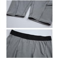 thumbnail image 3 of Men's Solid Color Fitness Training Breathable Pockets Sports Leggings, 3 of 4