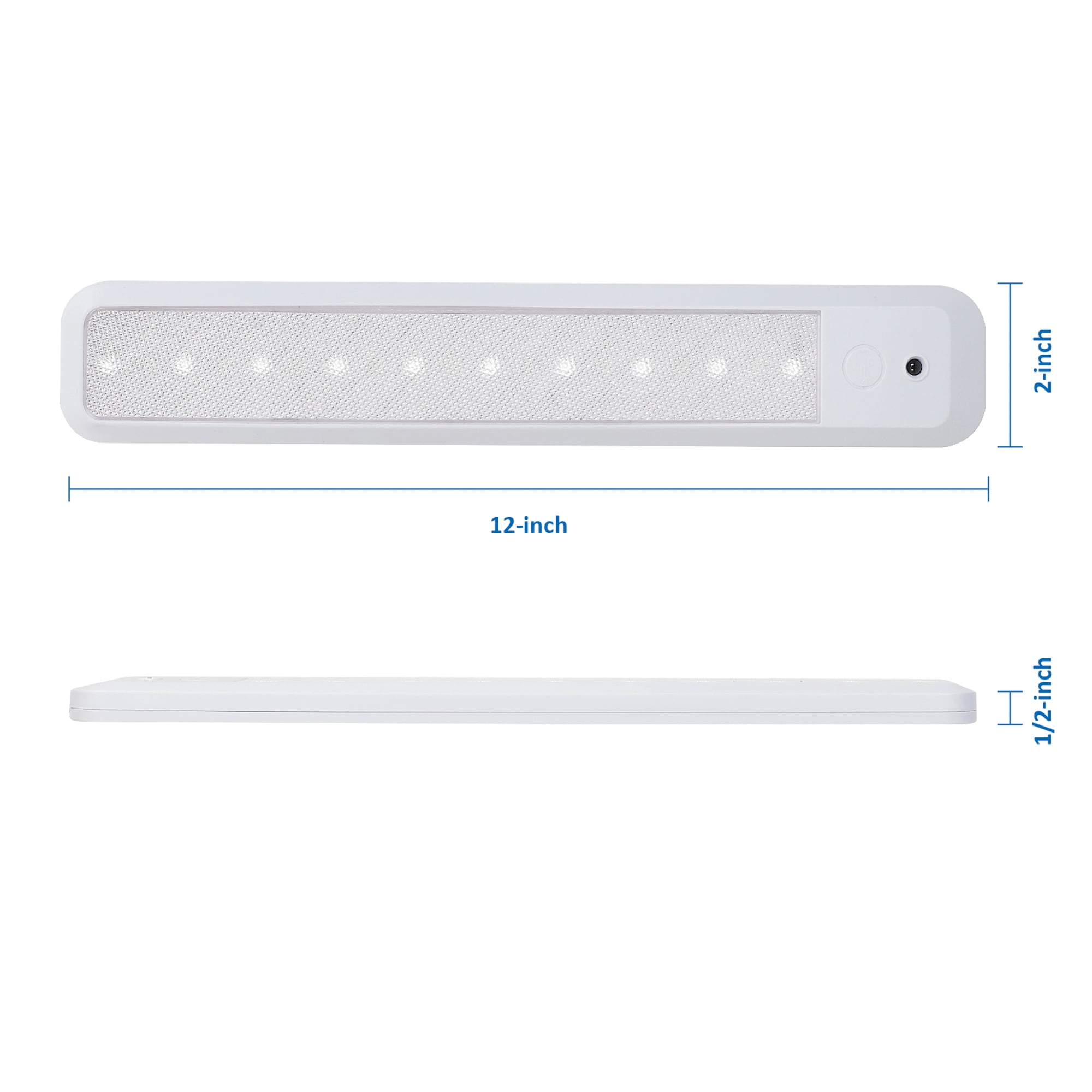 Great Value LED 100 Lumens 12-inch Rechargeable Color-Changing Under Cabinet Light, 2-Pack