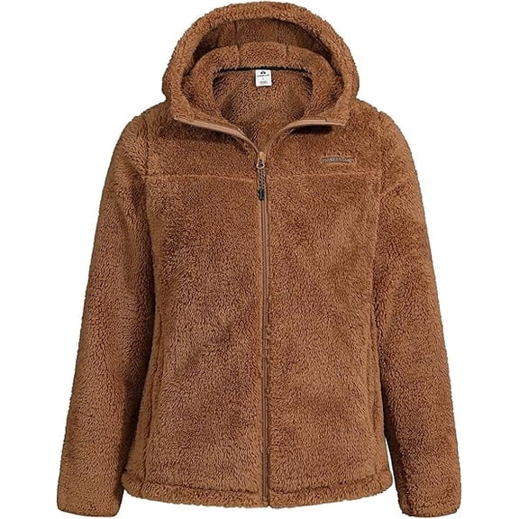 Pioneer Camp Fuzzy Fleece Full Zip Hooded Jacket, Women's