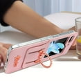 thumbnail image 3 of Ring Holder Artificial Leather Protective Phone Cover Case For Samsung Galaxy Z Flip 5 Flip5 Holder Stand Mobile Shell, 3 of 4