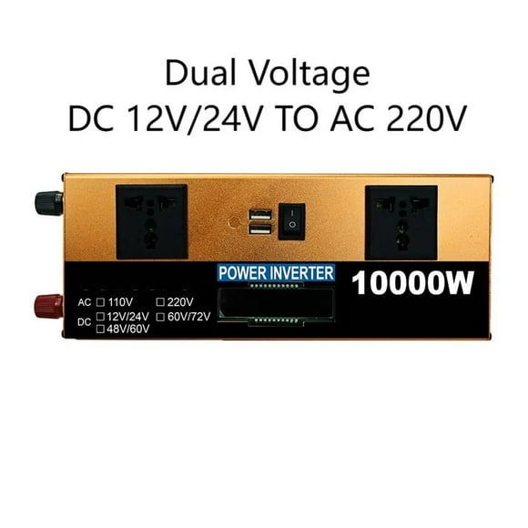 10000W Power Inverter 12V24V/48V/60V/60V72V 220 With 2 AC For Solar System, Workshops ,Advanced Charging Protection Design
