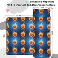 thumbnail image 5 of Basketball and Fire Blue Pattern Teens Toddler Nap Mat with Pillow, Sleeping Mat Bag for Preschool Daycare 59"x22", 5 of 6