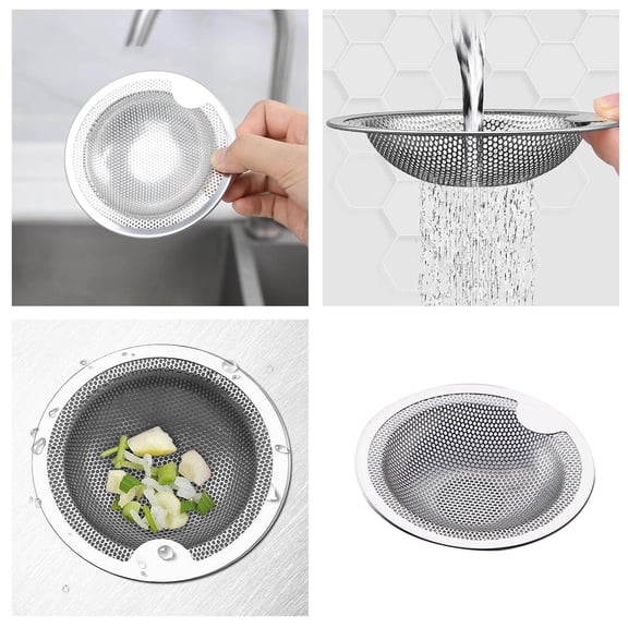 Stainless Steel General Purpose Kitchen and Bath Drain Filter Strainer Mesh 10cm Round Shower Hair Catcher