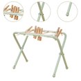 thumbnail image 3 of Dollhouse Garment Rack With 4 Clothpins Miniature For Model Scene Decoration, 3 of 4