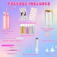 thumbnail image 4 of 1-PACK Snow Globe Tumbler Supplies ，16 Pcs DIY Snowglobe Cup Set– Includes 16oz Double-Wall Acrylic Tumbler, UV DTF Wraps, Craft Glitter, and DIY Tools, 4 of 6