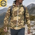 thumbnail image 5 of Havenx Upf 50+ Fishing Jackets for Men Camo Long Sleeve Full Zip Coat Thumbhole Hooded Hoodie Jacket Fishing Casual Summer Lightweight Hiking Blouse,Earthy Yellow M, 5 of 7