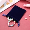 thumbnail image 4 of Bolsas de almacenamiento para joyas con cordón, 50 unidades, 8 x 10 cm (azul real), 4 of 6
